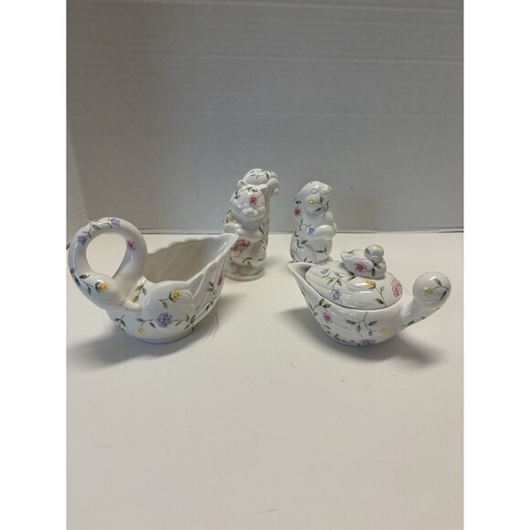 Johnson Brothers Other - VTG  Johnson Bros Summer Chintz Swan Creamer Rare* Duck/ Baby Salt Pepper Lot
